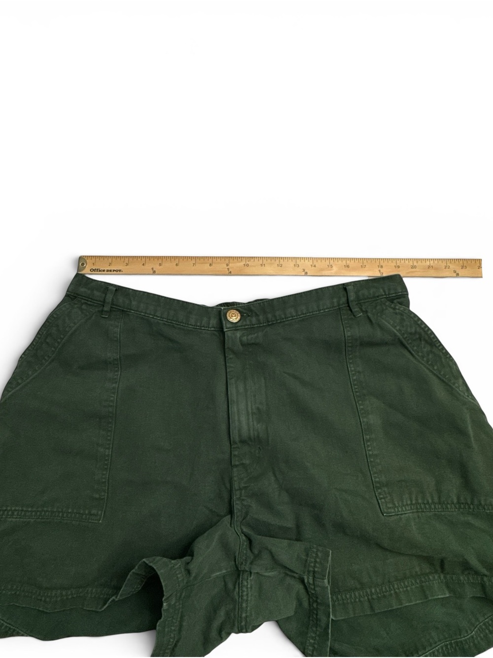 Big Bud Press Women's Work Shorts Size 2XL Green 4” Inseam Made In Los Angeles - Picture 4 of 7